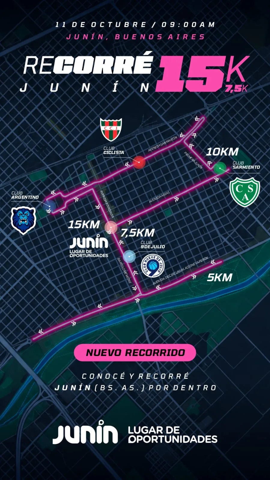 Junín organiza carrera atlética para fomentar deporte y turismo
