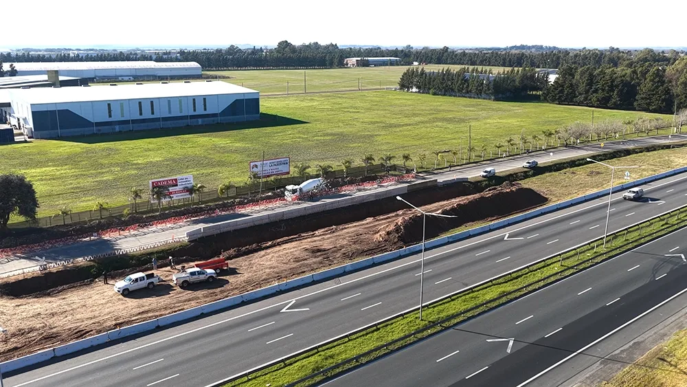 Avanza la obra del acceso directo al Parque Industrial en Campana