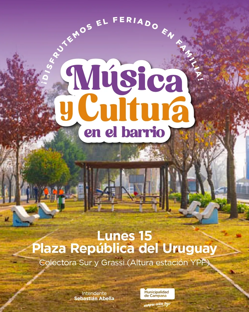 Gran evento familiar en la Plaza República de Uruguay este lunes