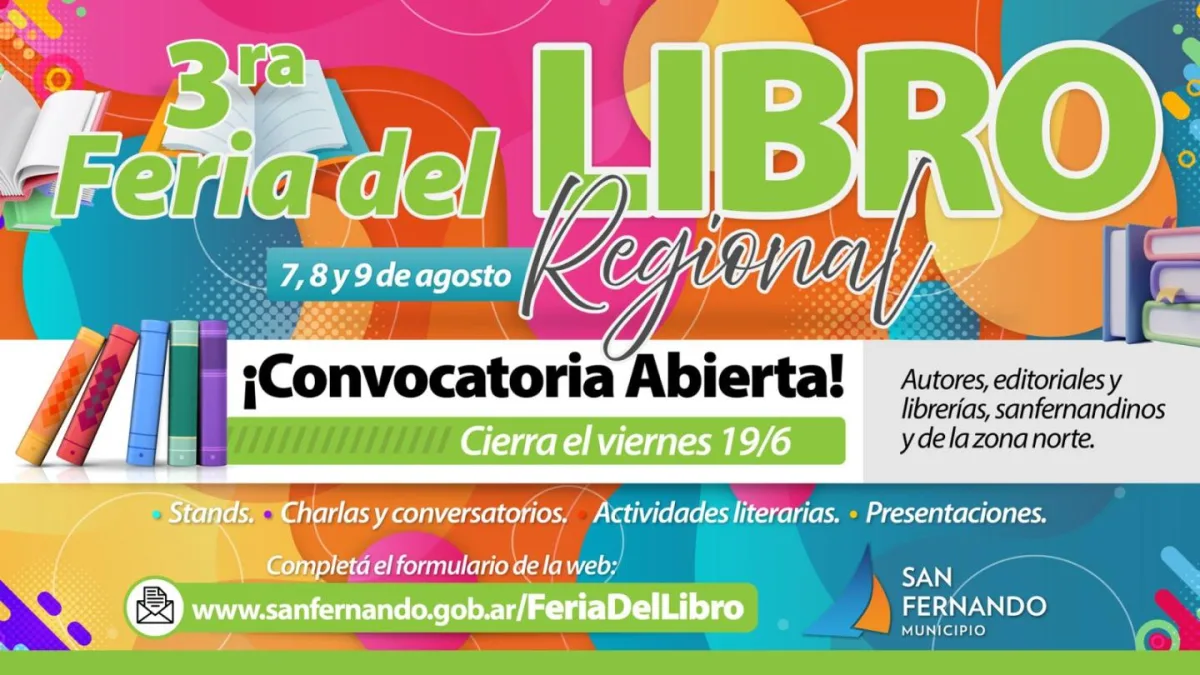 Abren inscripciones para la Feria del Libro en San Fernando
