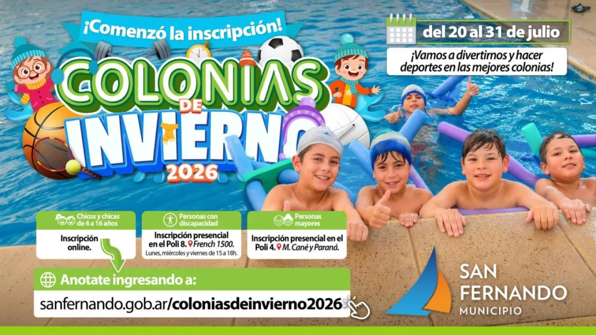 Inscripción abierta para Colonias de Invierno en San Fernando