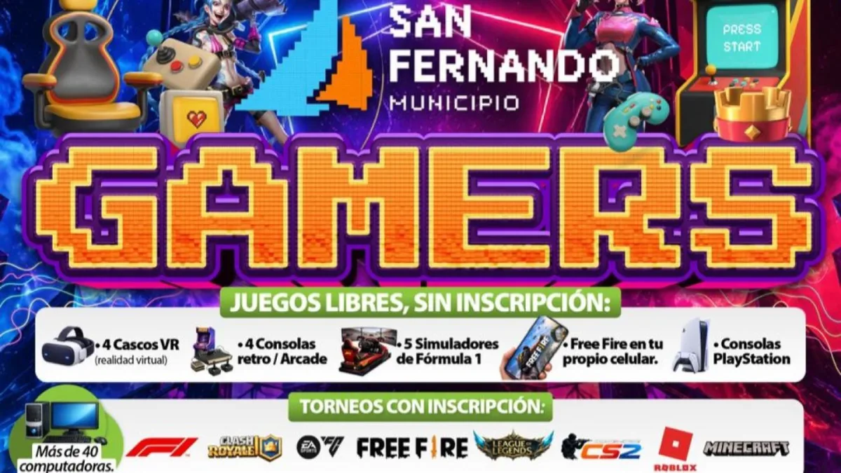 San Fernando Gamers: un evento gratuito para los amantes de los videojuegos