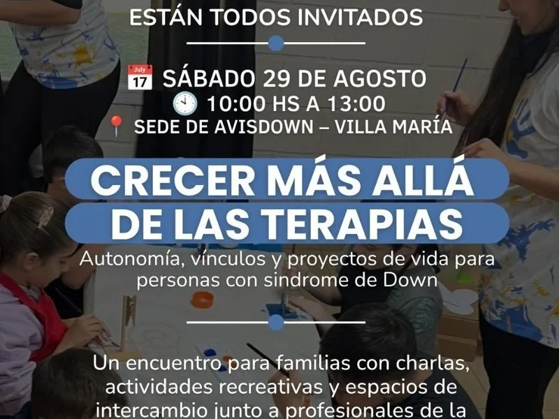 Encuentro en Villa María para apoyar la autonomía de personas con síndrome de Down