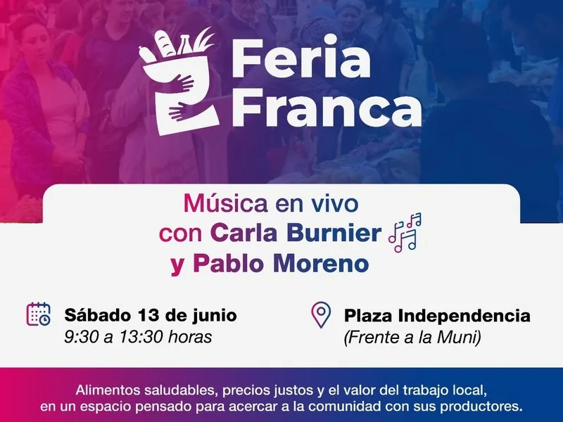 Feria Franca en Villa María: productos locales y música en vivo