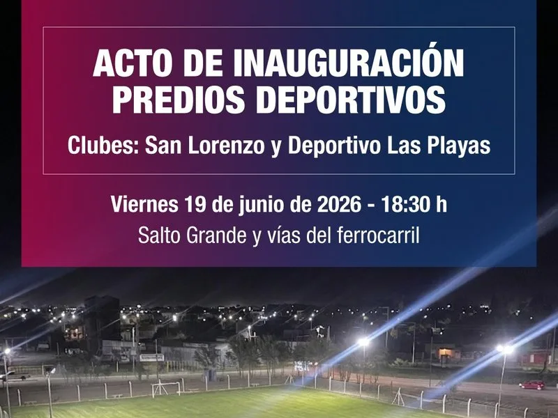 Inauguran nuevo predio deportivo en barrio Las Playas