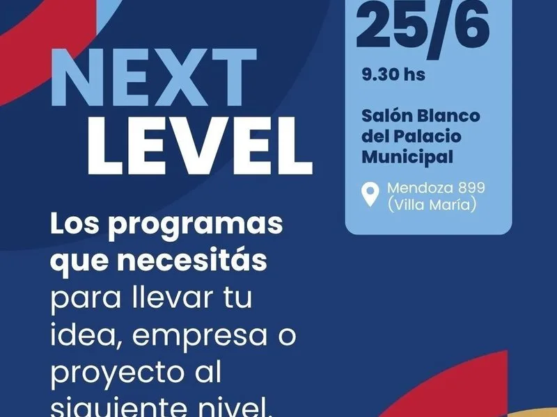 Jornada 'Next Level' para emprendedores en Villa María