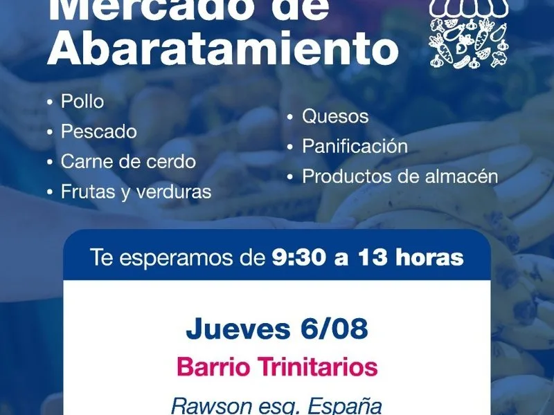 Mercado de Abaratamiento en barrio Trinitarios este jueves