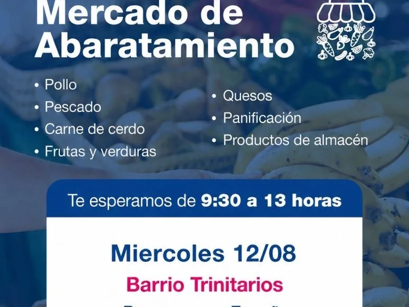 Mercado de Abaratamiento llega a Trinitarios y Mariano Moreno