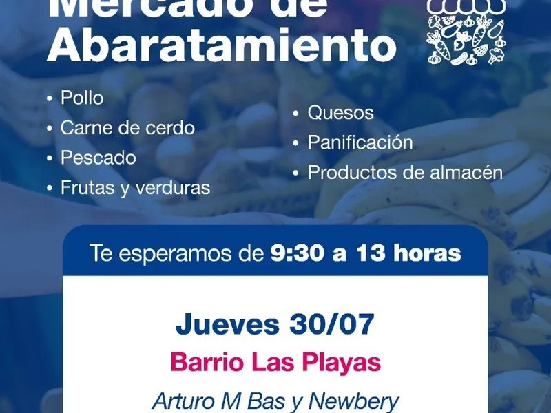 Mercado de Abastecimiento en Las Playas este jueves