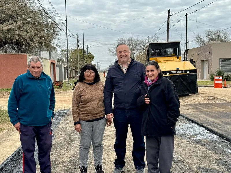Pavimentación en el barrio Roque Sáenz Peña mejora la circulación