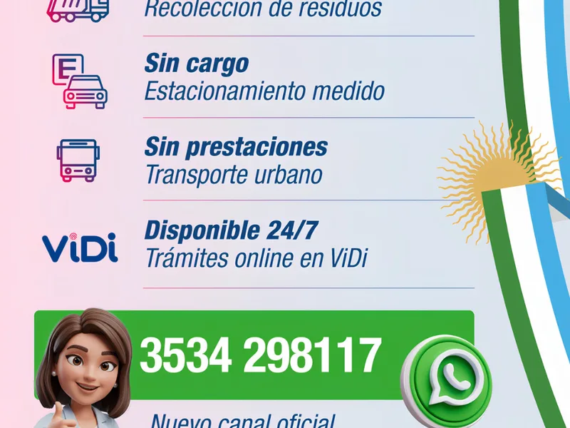 Servicios municipales en Villa María para el feriado del 17 de agosto
