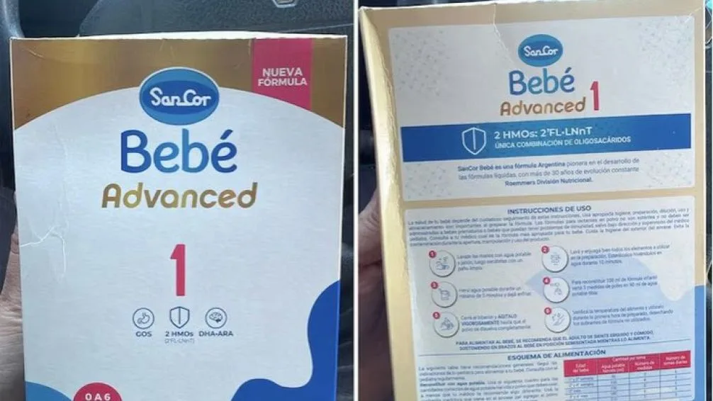 Alertan sobre falsificaciones de fórmula infantil Sancor Bebé Advanced 1