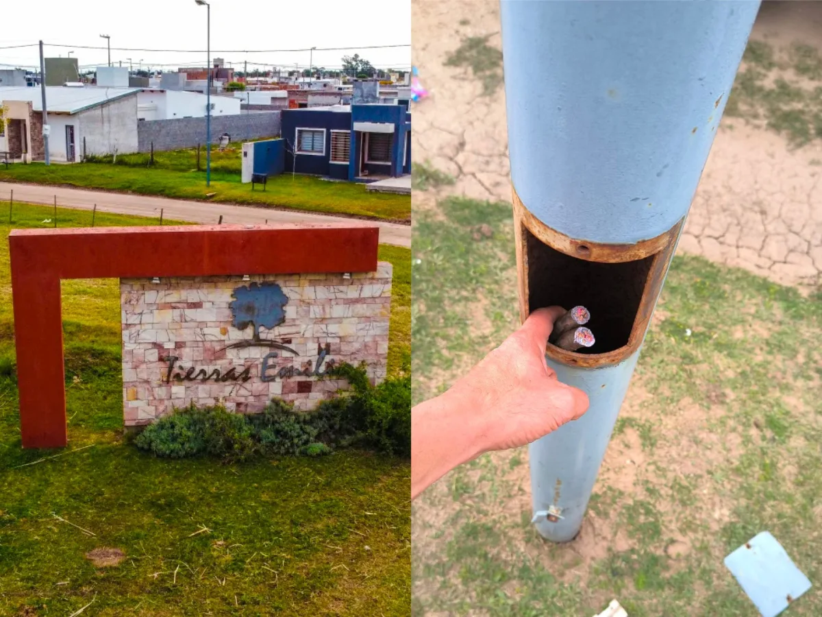 Daños en el alumbrado público de Tierras Emilio por actos vandálicos