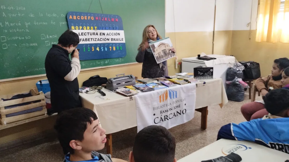 Educación y cultura: la biblioteca Cárcano acercó experiencias a escuelas