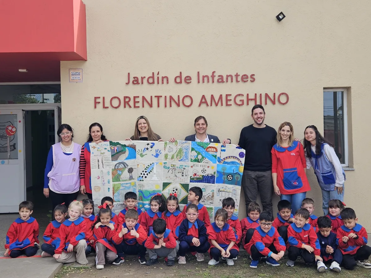 Estudiantes de Bell Ville crearon una bandera para celebrar su ciudad