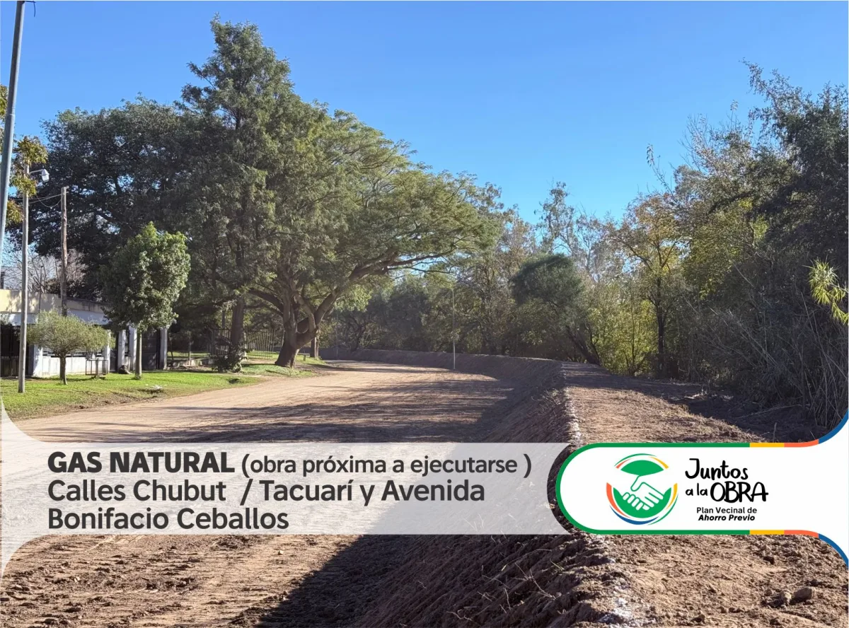 Extienden la red de gas natural en la ciudad con el programa Juntos a la Obra