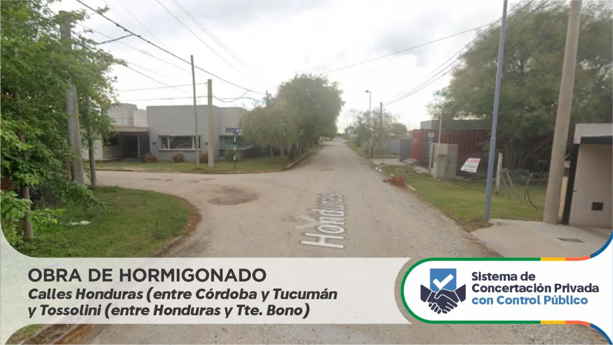 Pavimentación de calle Honduras y Pasaje Tossolini avanza en Bell Ville