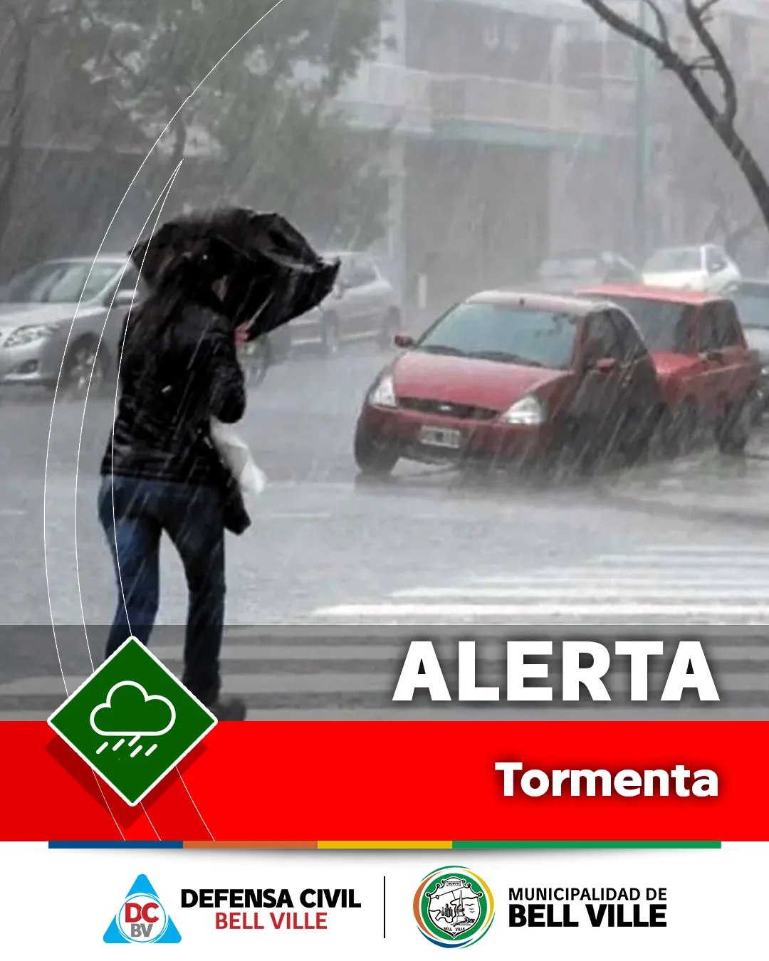 Recomendaciones de Defensa Civil ante alertas meteorológicas en Bell Ville