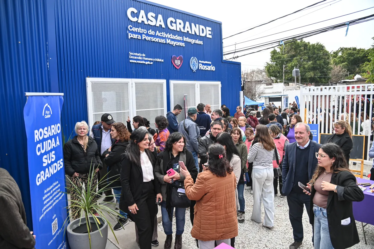 Inauguraron Casa Grande, un nuevo espacio para adultos mayores en Rosario