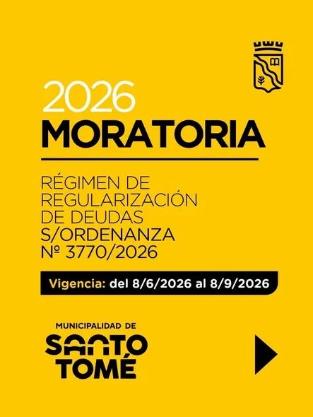 Oportunidad para regularizar deudas tributarias en Santo Tomé