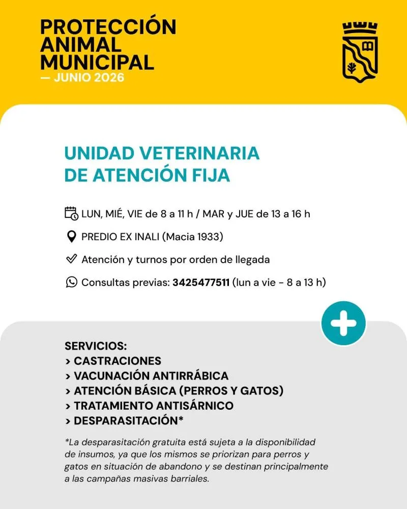 Servicios veterinarios y campañas de protección animal en Santo Tomé