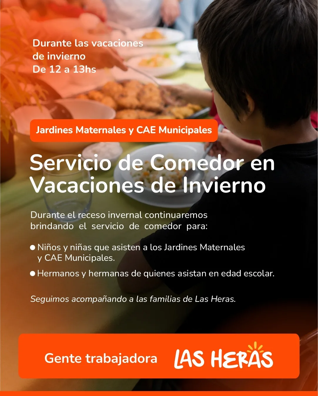 Comedor en Jardines Maternales y CAE durante el receso invernal
