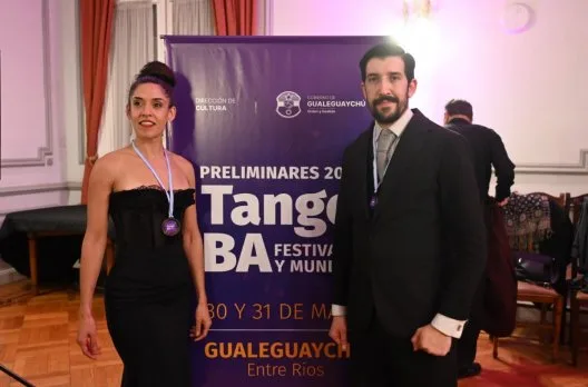 Bailarines de Gualeguaychú en semifinales del Mundial de Tango BA