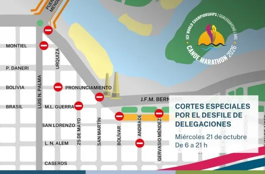Cortes de calles en Gualeguaychú por el Mundial de Canotaje