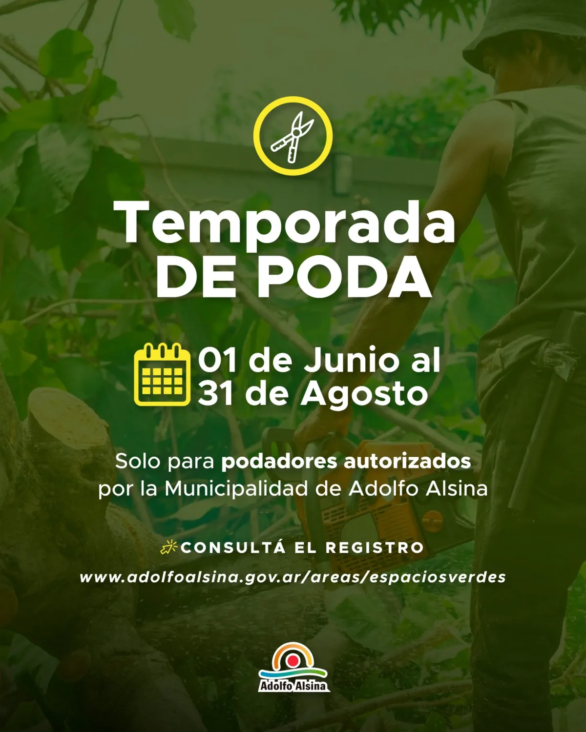 Comienza la temporada de poda en Adolfo Alsina