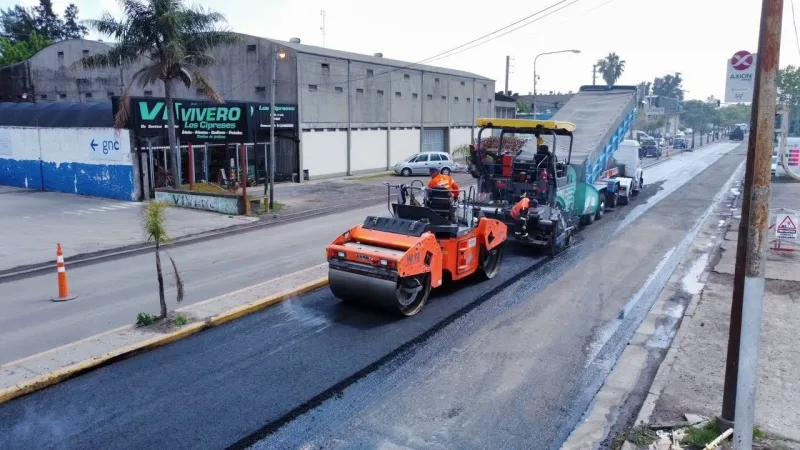 Repavimentación de Ruta 40 mejora la circulación en Marcos Paz