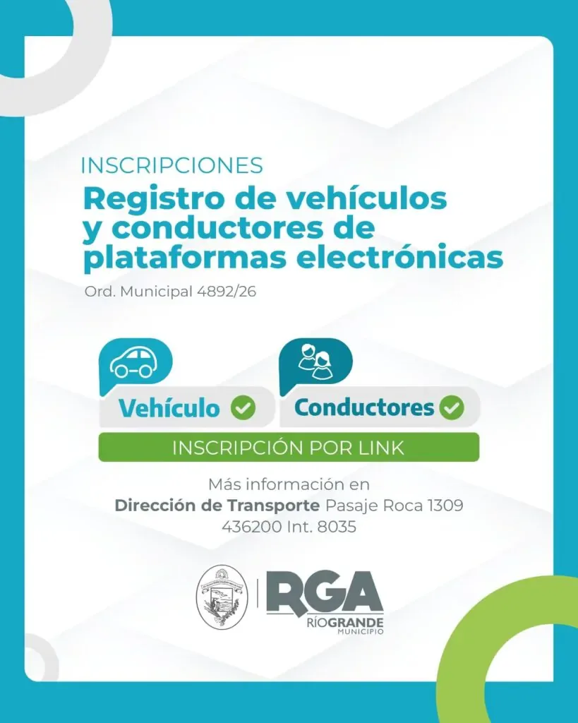 Río Grande regula plataformas electrónicas de transporte